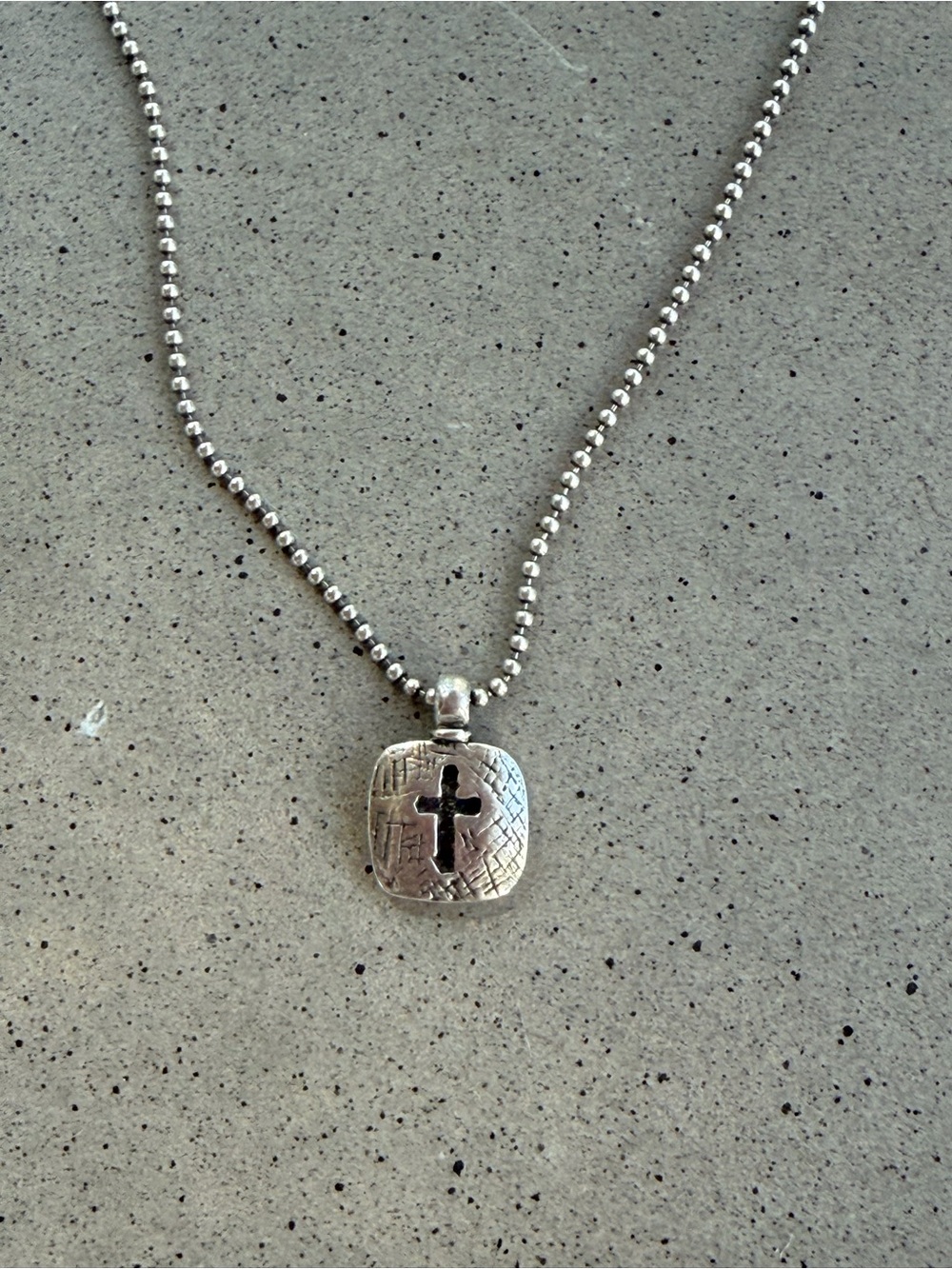 Silpada 18” Sterling Cross Cutout Pendant Necklace